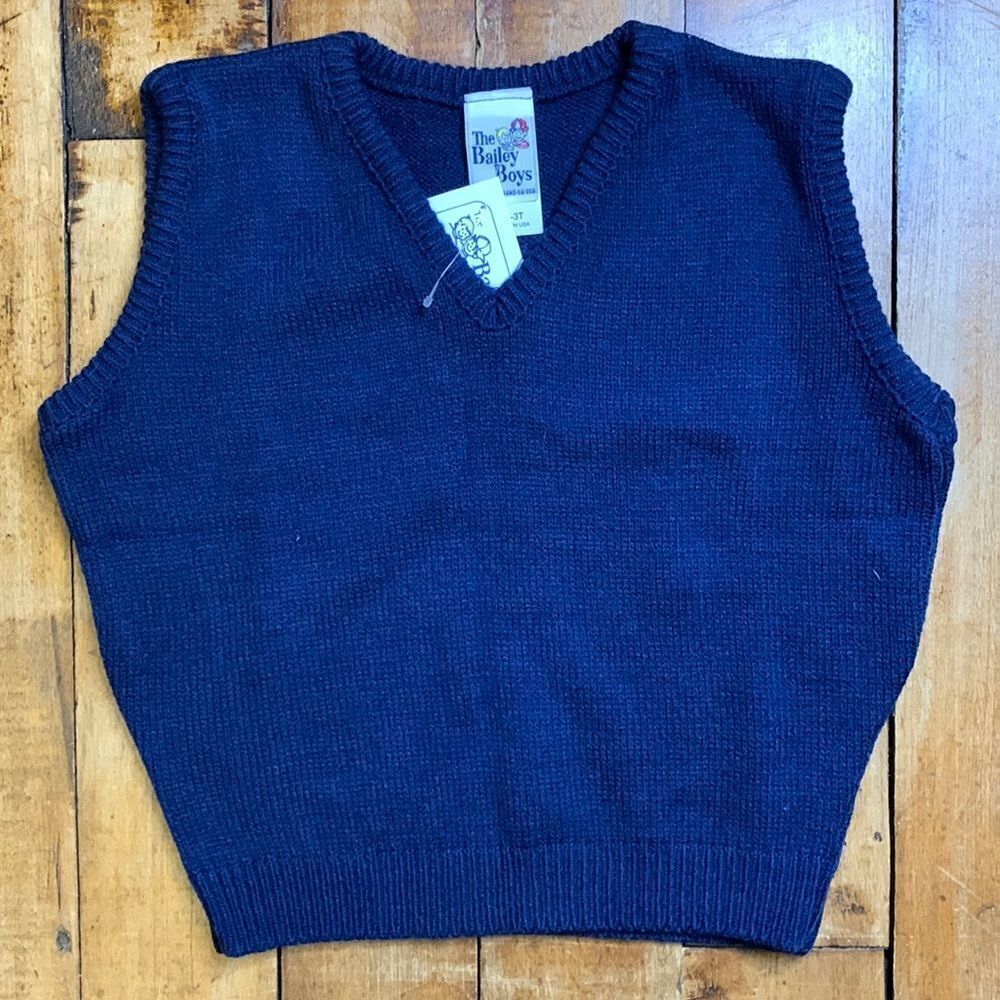 The Bailey Boys sweater vest 2T 3T blue school uniform knit formal Spring Easter